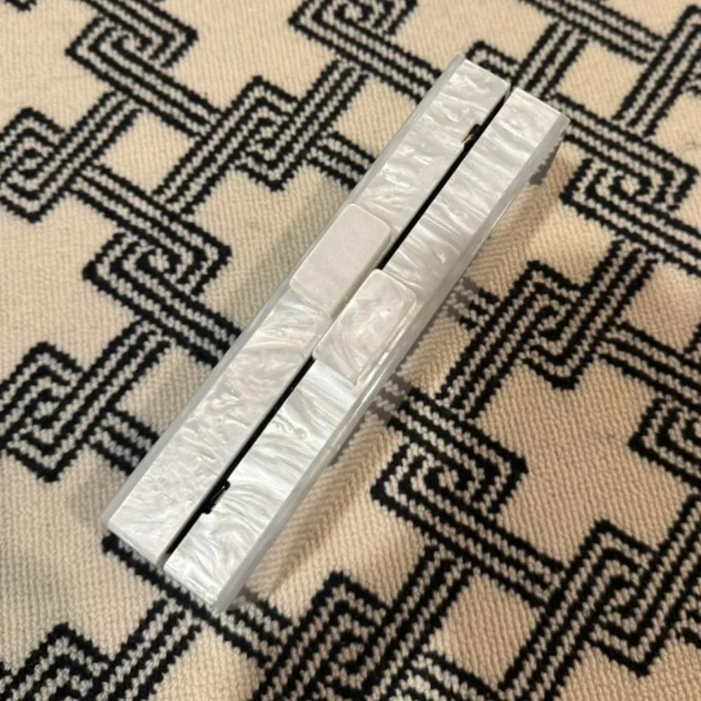 NWT J.Crew | White Pearl Acetate Clutch